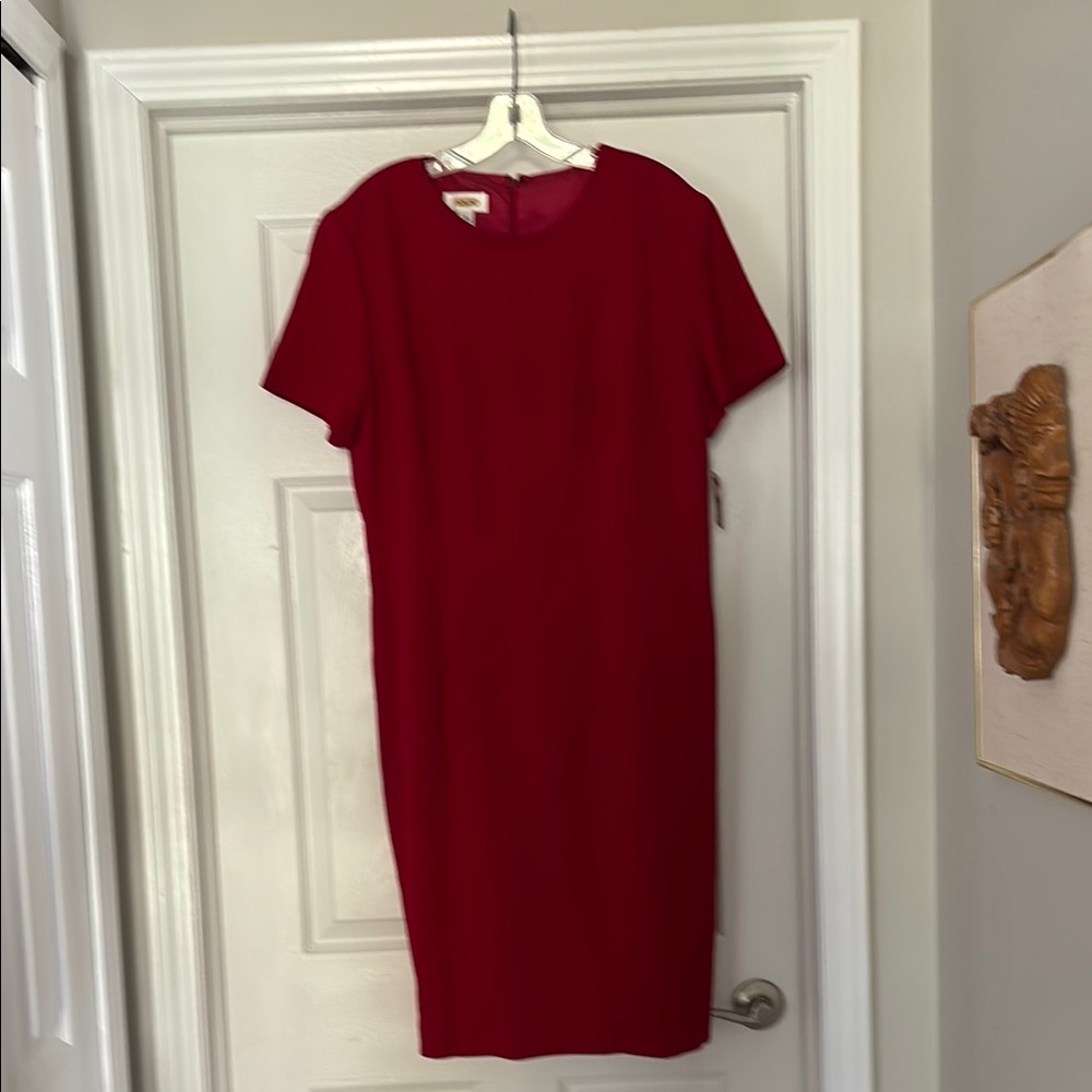 Talbots Red Sheath Mini Dress for Work
